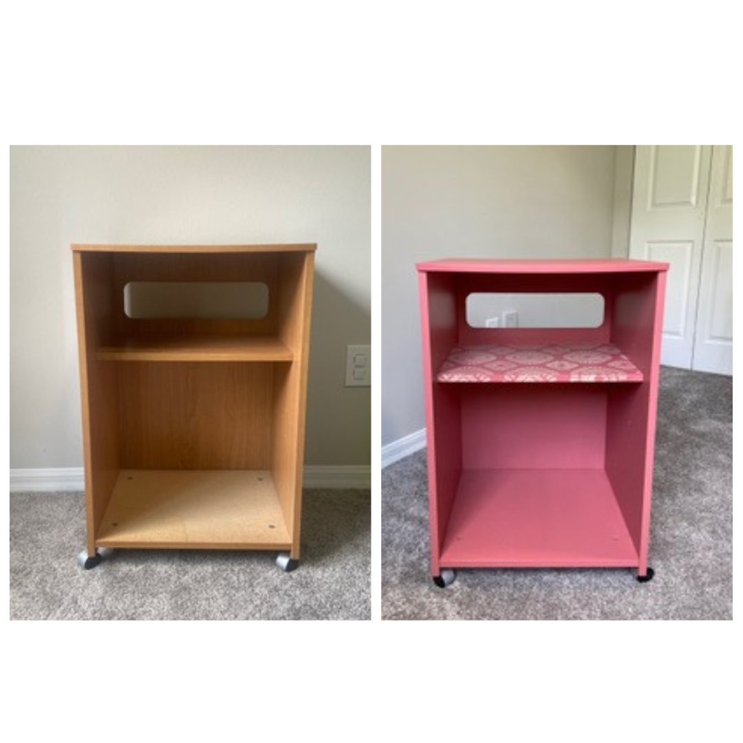 DIY Storage Cart Makeover with Beyond Paint: A Splash of Poppy and Buttercream