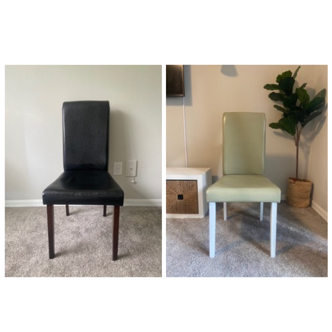 Transforming a Leather Dining Chair with Beyond Paint