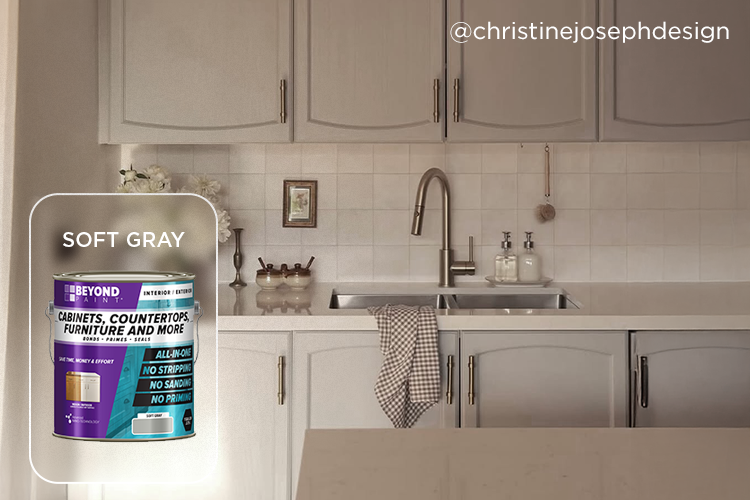 Easiest Cabinet Paint Without Sanding – Soft Gray by Beyond Paint