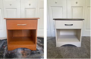 Transform Your Nightstand with a Faux Wood Top Using Beyond Paint