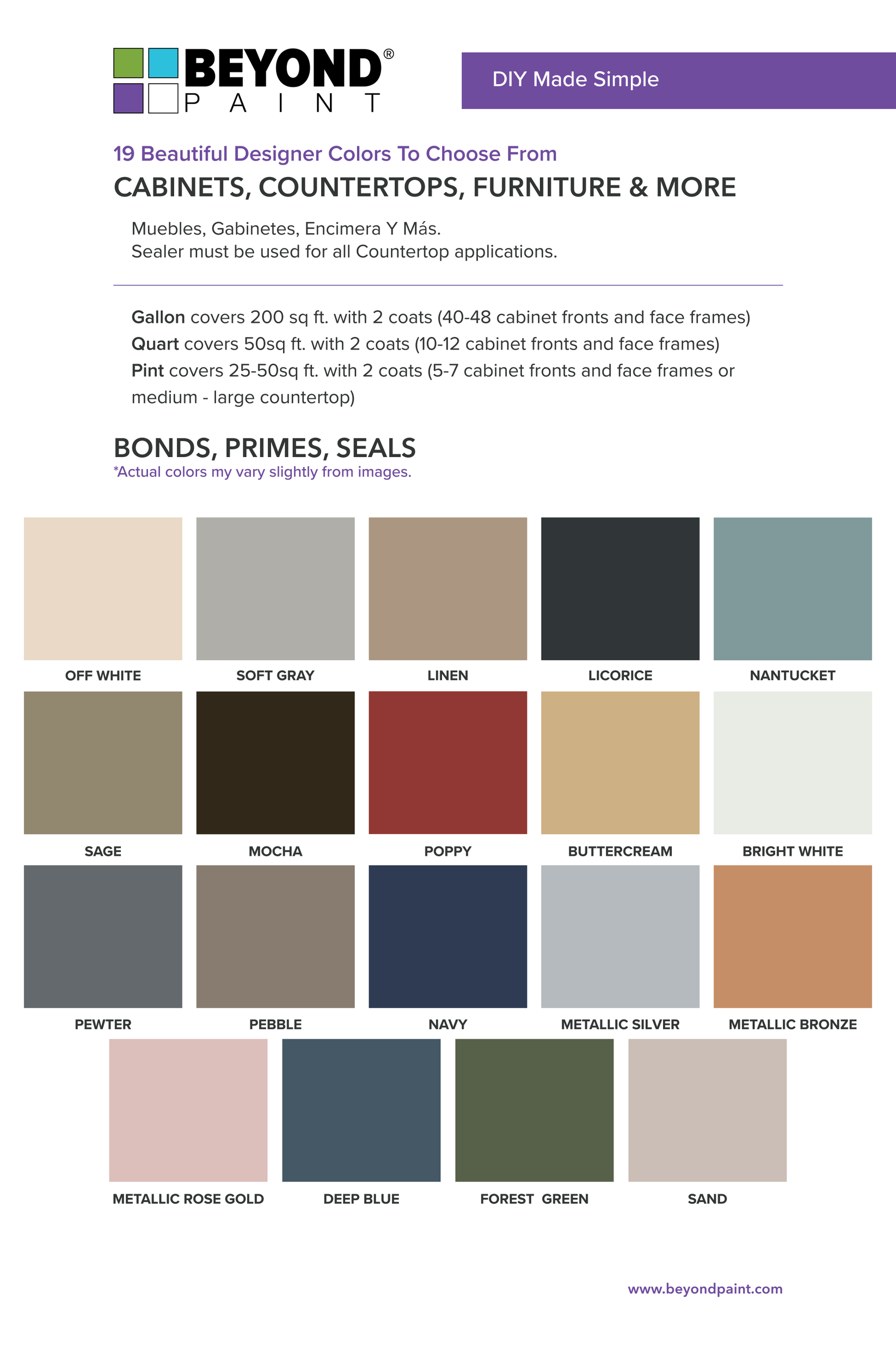 BEYOND PAINT® Color Card
