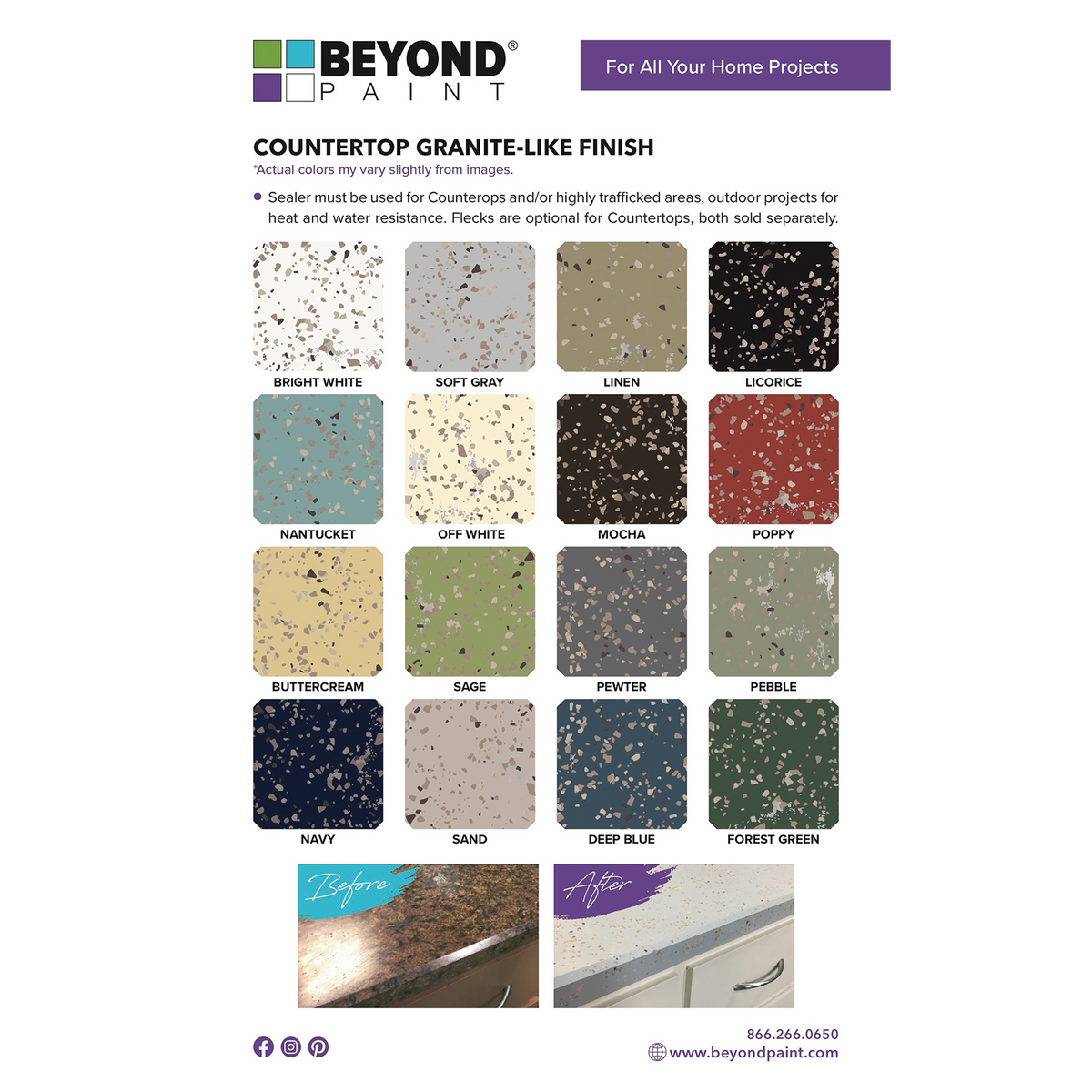 Beyond Paint Color Samples BEYOND PAINT® Color Card