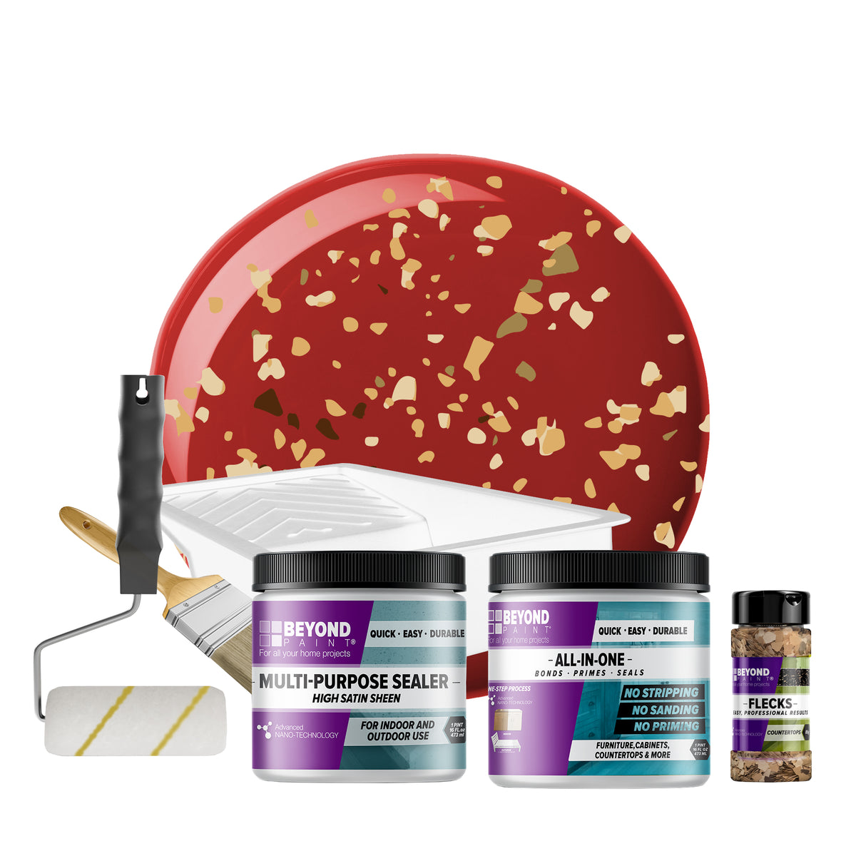 BEYOND PAINT Autumn Countertop Makeover Kit Beyond Paint   PoppyRed Flecks1 Autumn 1200x1200 