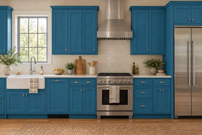 Monaco Blue cabinet color preview