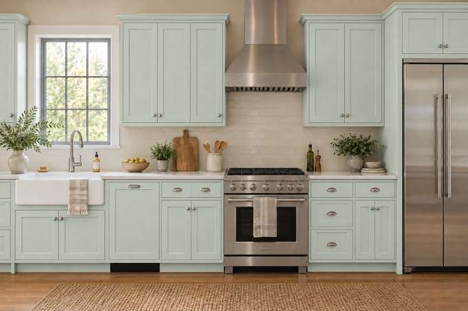 Sea Mist cabinet color preview
