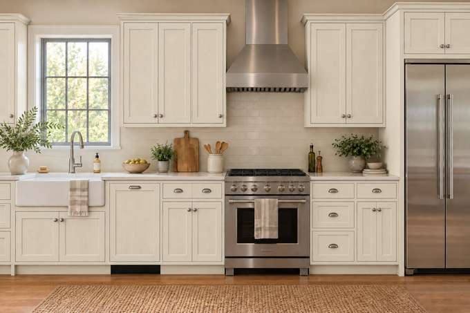 Woven Clay cabinet color preview